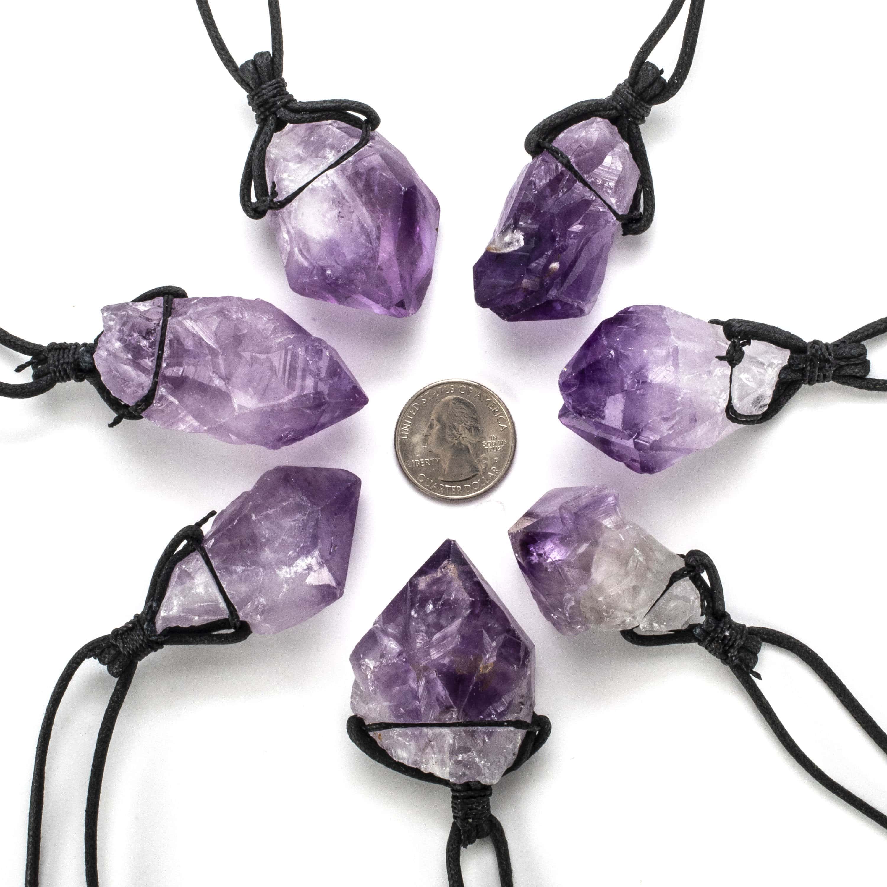 Natural Raw Amethyst Purple Pendant High Vibrational Necklace Meditation  Crystal, Calm Anxiety, Unique Gift Spiritual Crystal